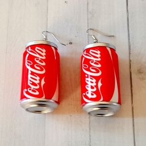 Coca Cola Red Can Earrings